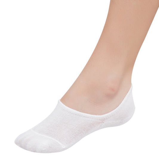 Cotton Hidder Loafer Socks - White