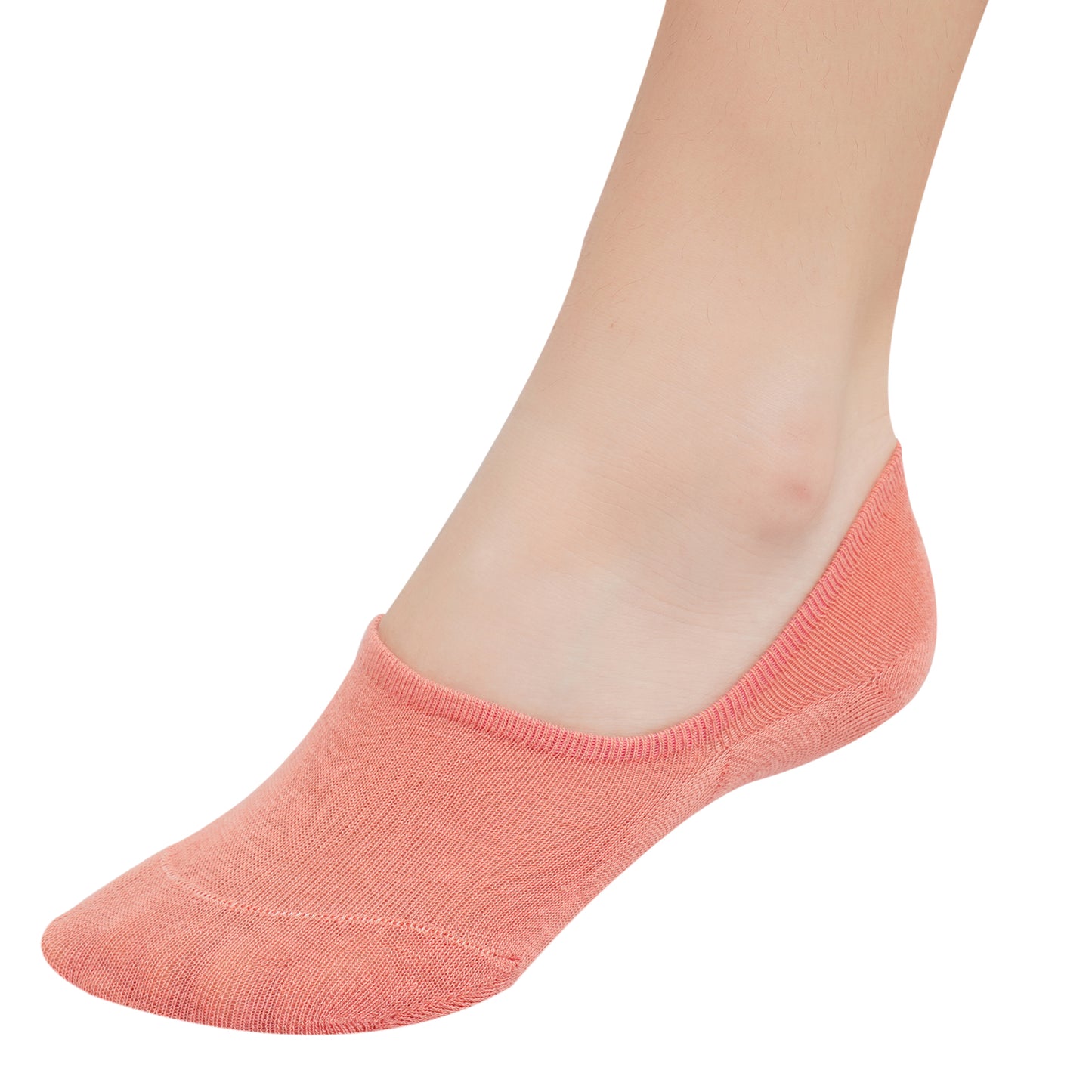 Cotton Hidden Loafer Socks - Orange