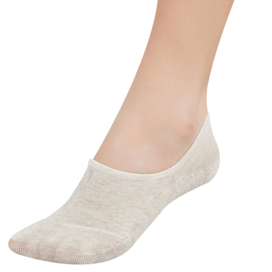 Cotton Hidden Loafer Socks - Light Grey