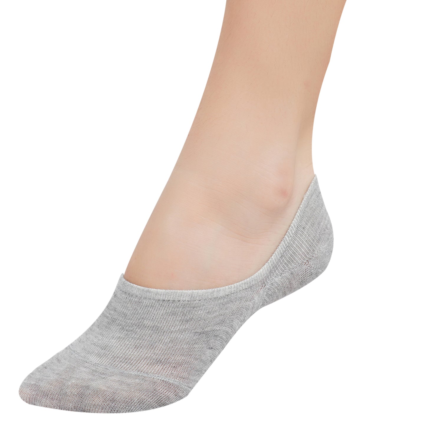 Cotton Hidden Loafer Socks - Grey