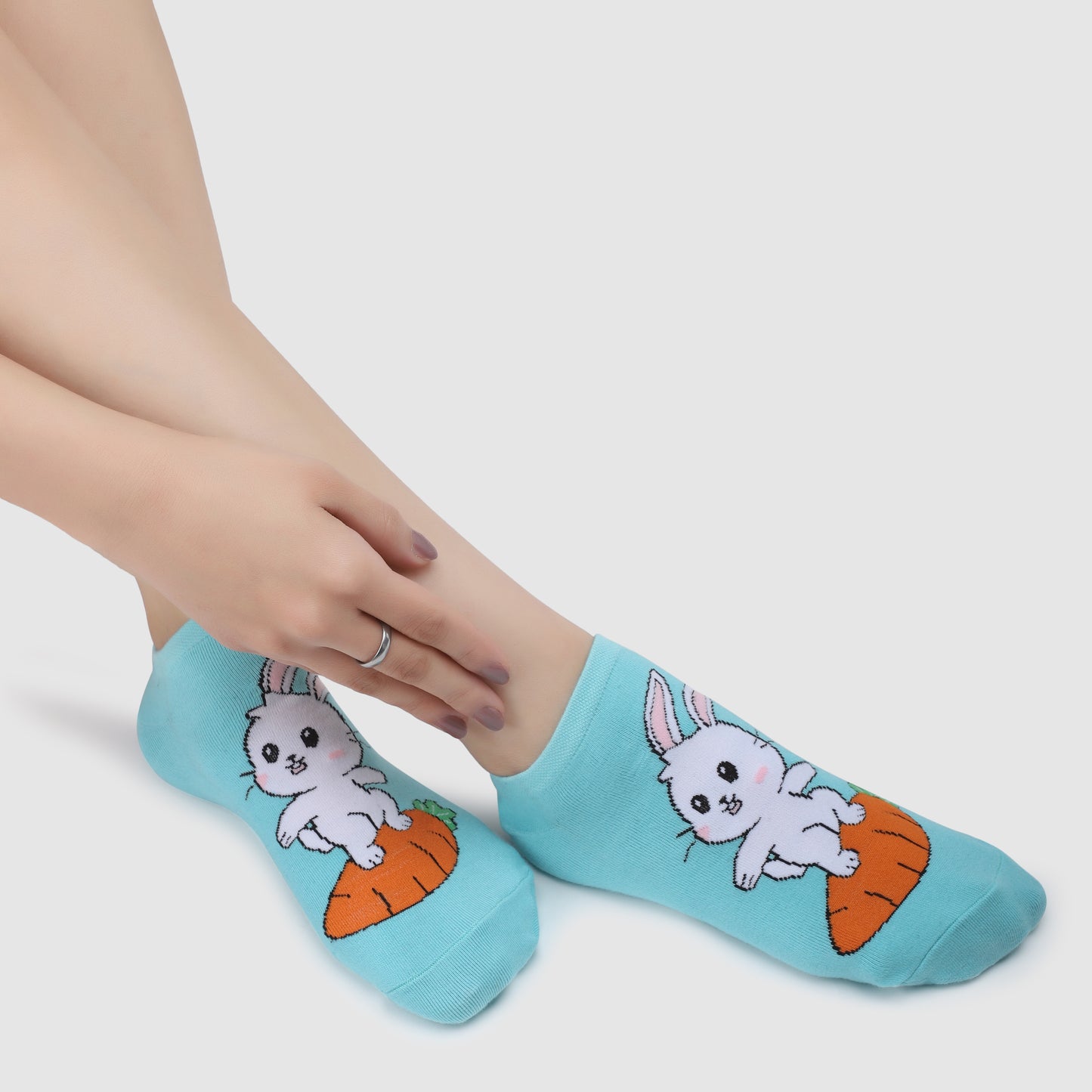 Honey Bunny Sneaker Socks-Sky Blue