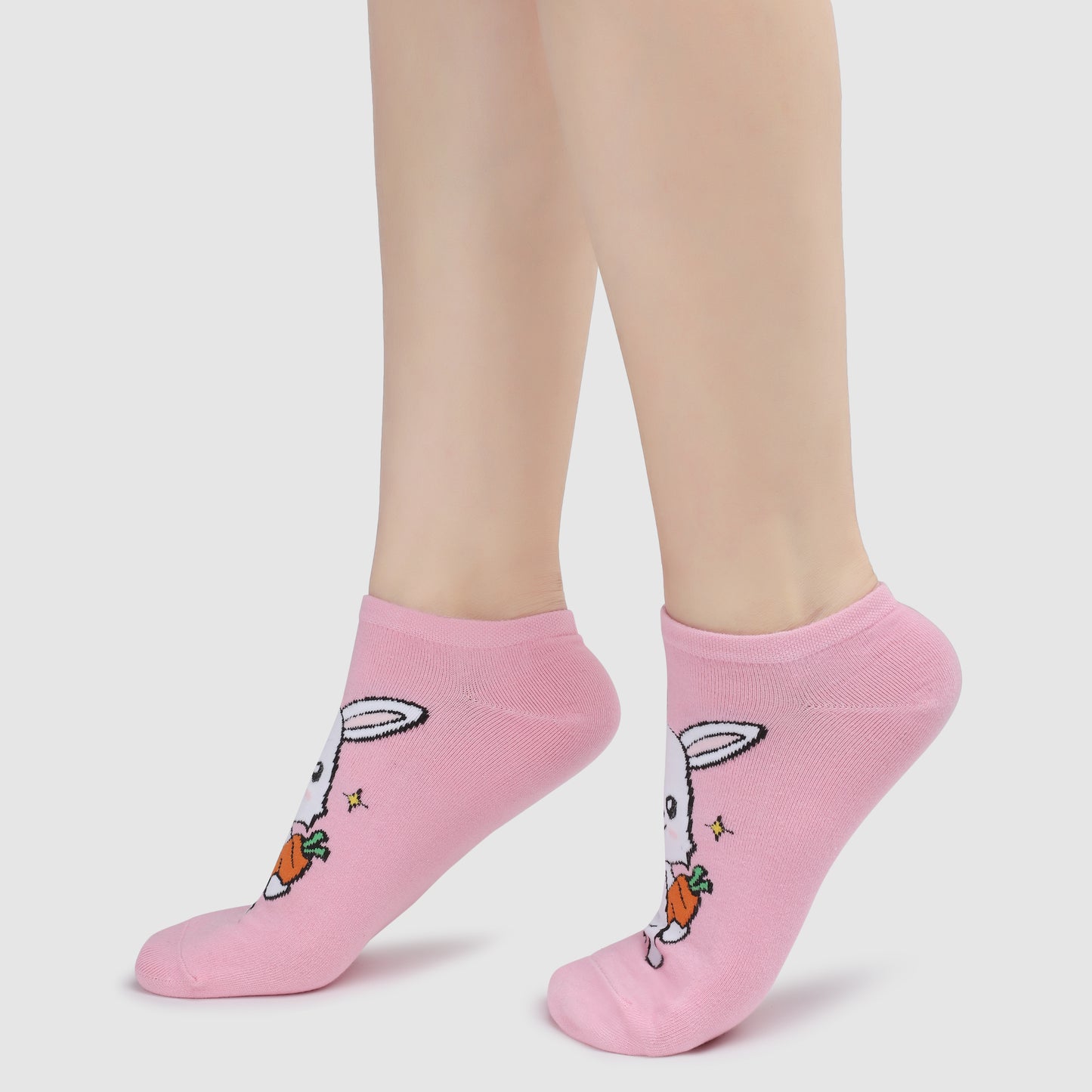 Honey Bunny Sneaker Socks-Baby Pink