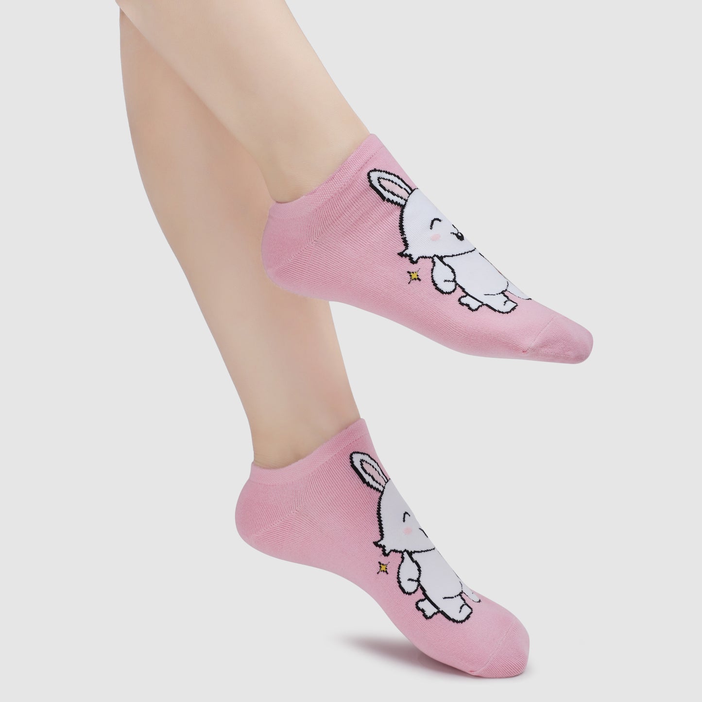 Honey Bunny Sneaker Socks-Baby Pink