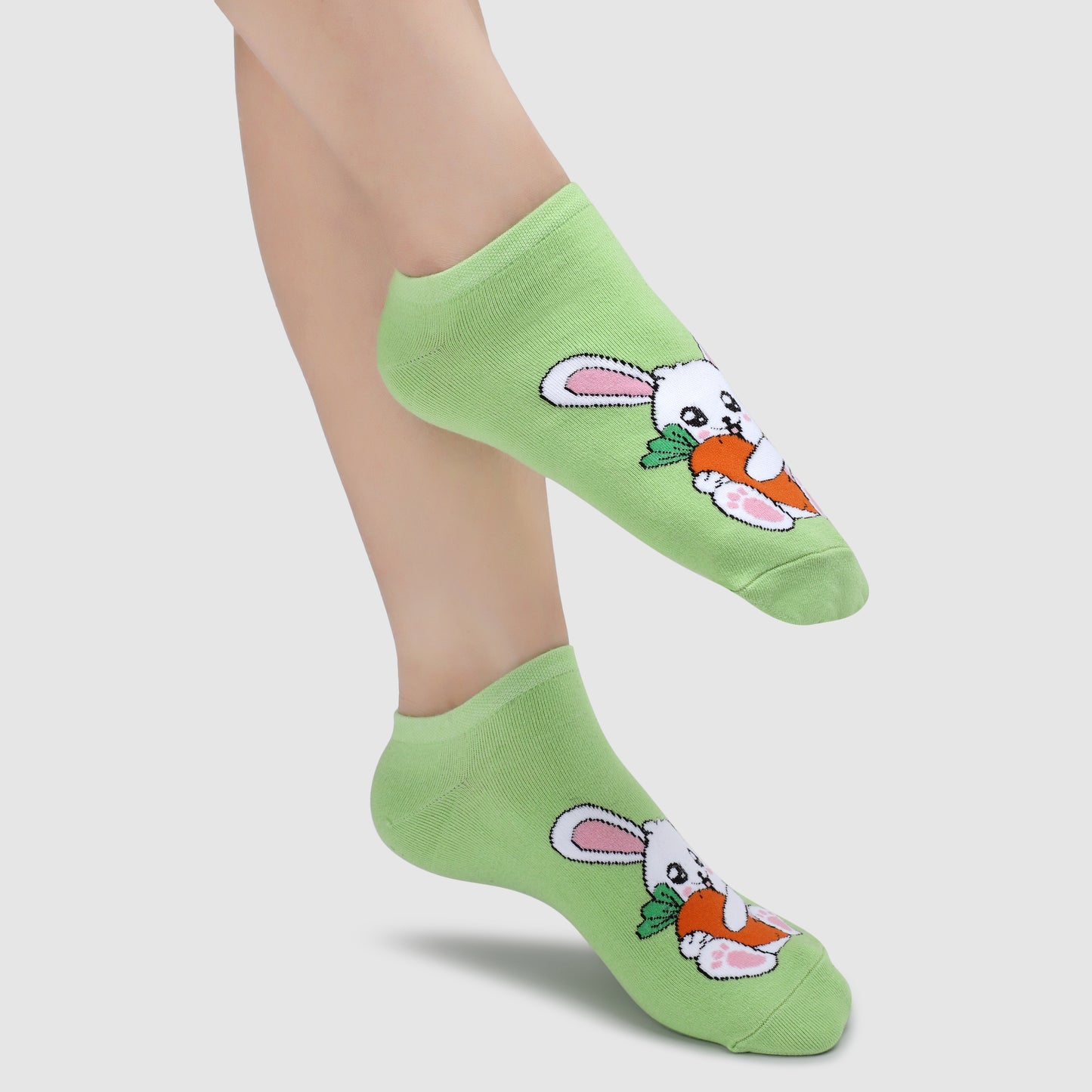 Honey Bunny Sneaker Socks-Parrot Green