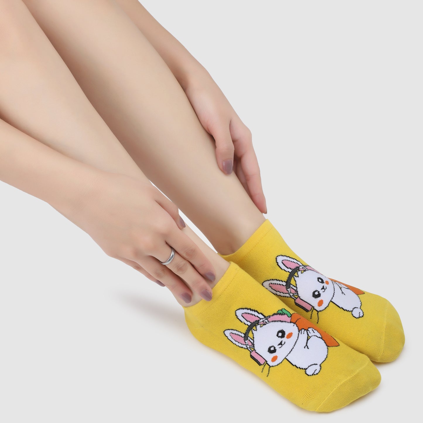 Honey Bunny Sneaker Socks-Yellow