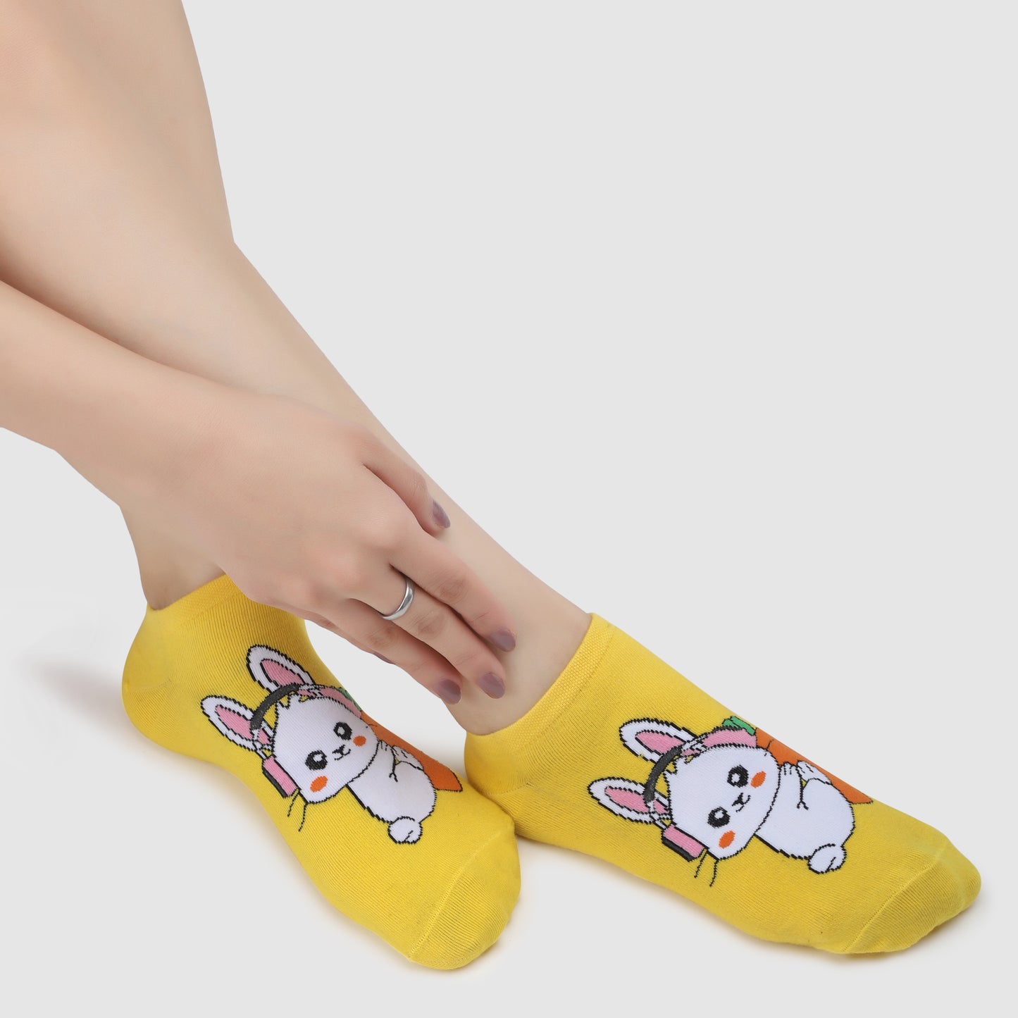 Honey Bunny Sneaker Socks-Yellow