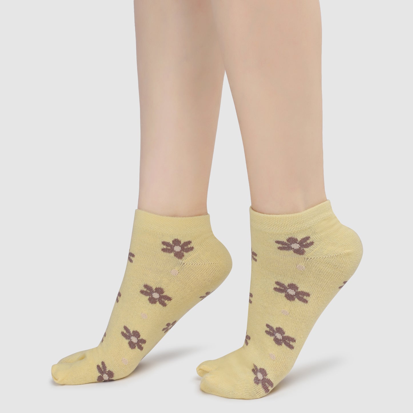 Sunflower Ankle Thumb Socks-Yellow