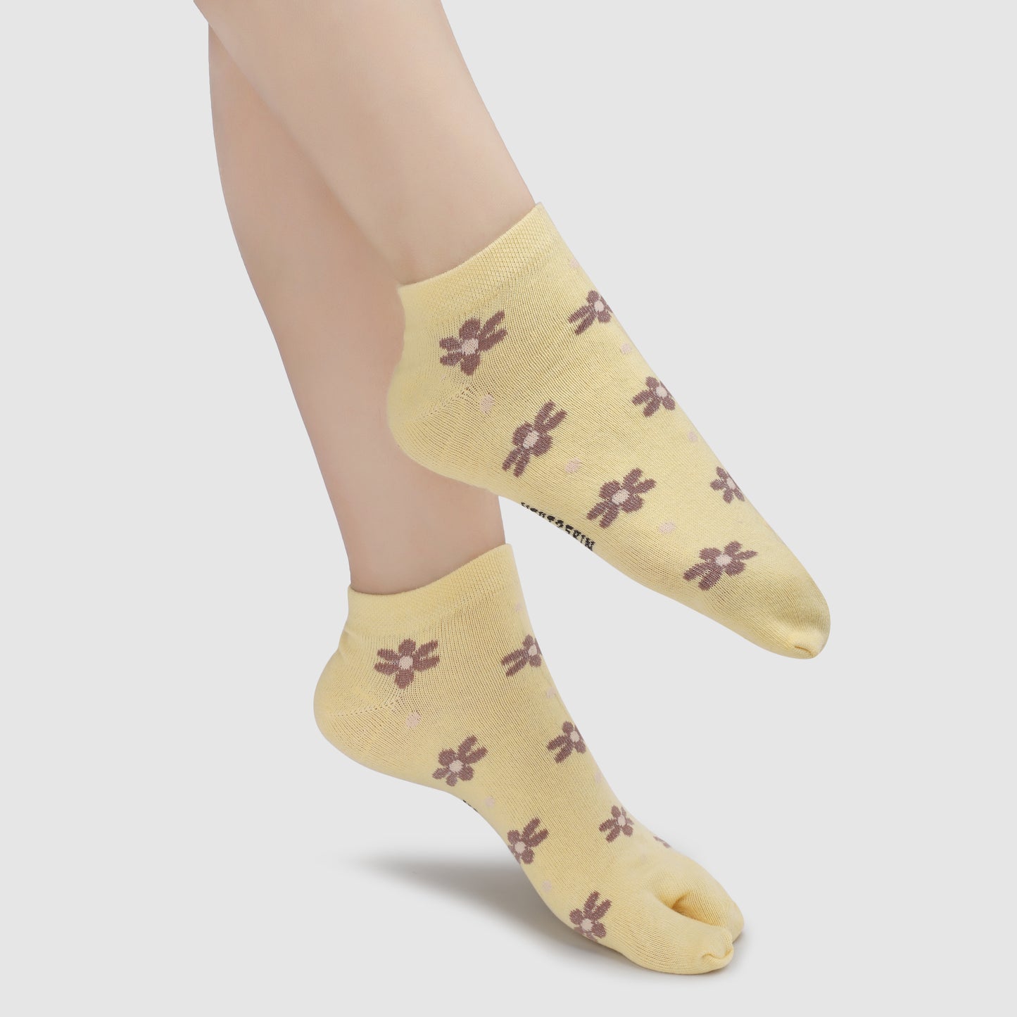 Sunflower Ankle Thumb Socks-Yellow