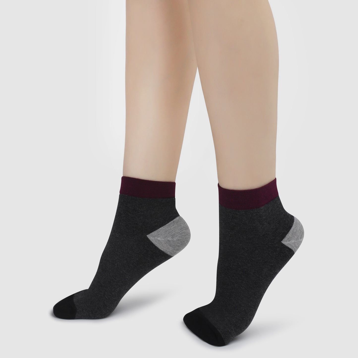 Eye Candy Ankle Socks-Dark Grey