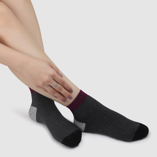 Eye Candy Ankle Socks-Dark Grey