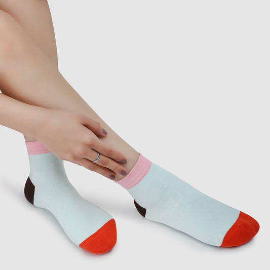 Eye Candy Ankle Socks-Sky Blue