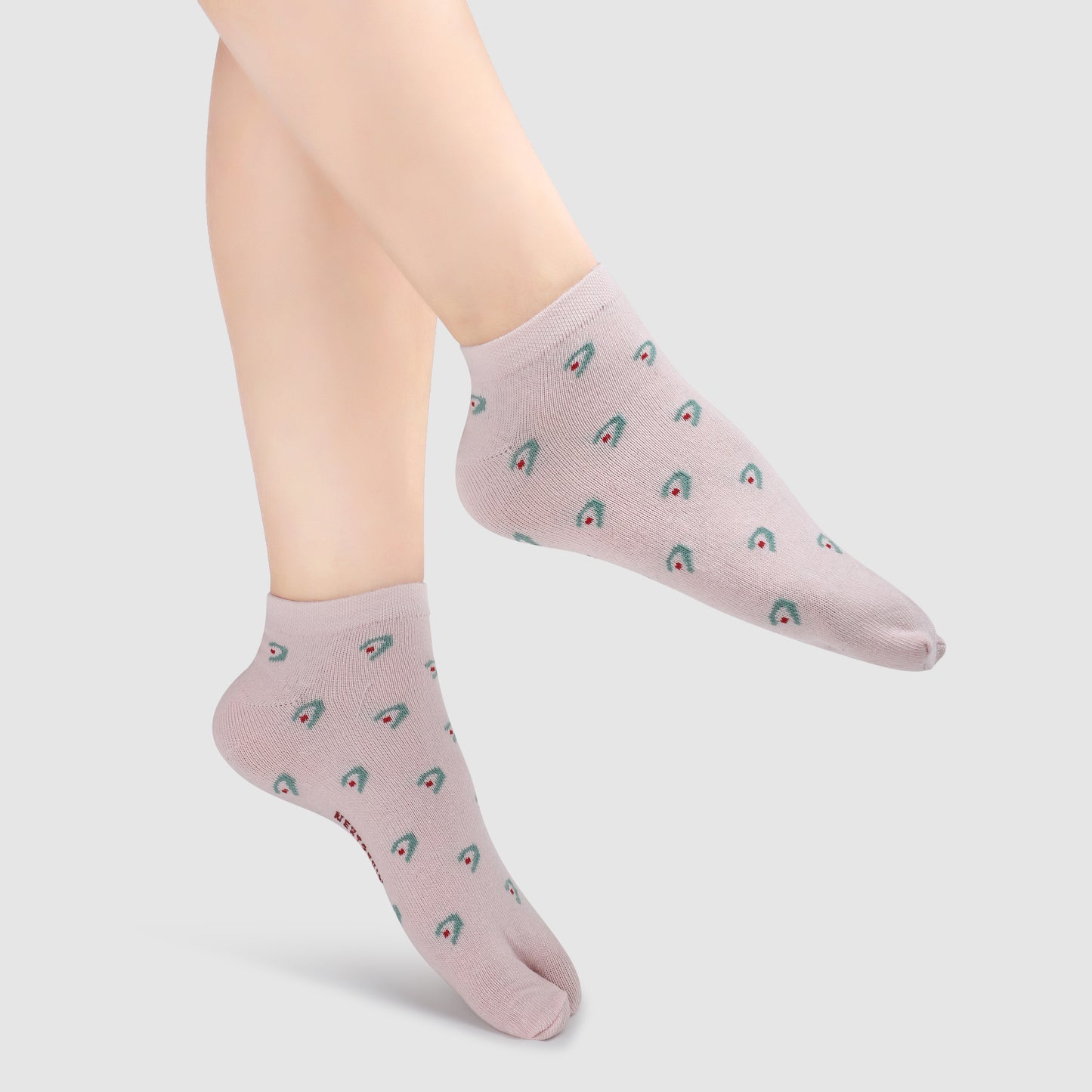 Comet Attack Ankle Thumb Socks-Pink