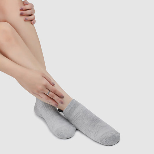 Terry Ankle Socks-Light Grey