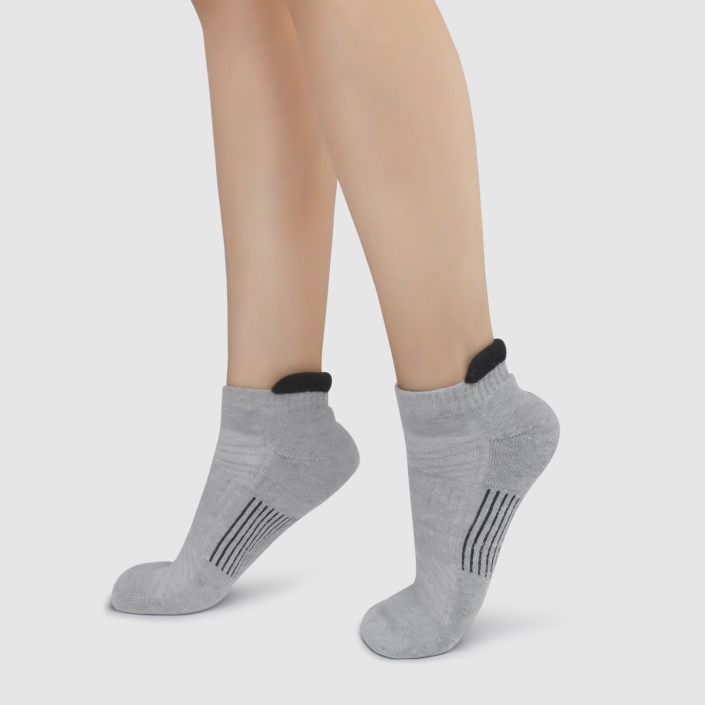 Terry Ankle Socks-Light Grey