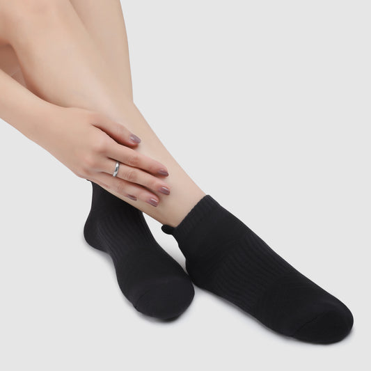 Terry Ankle Socks-Dark Grey