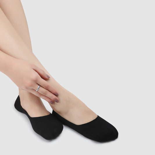 Cotton Loafer Socks - Black