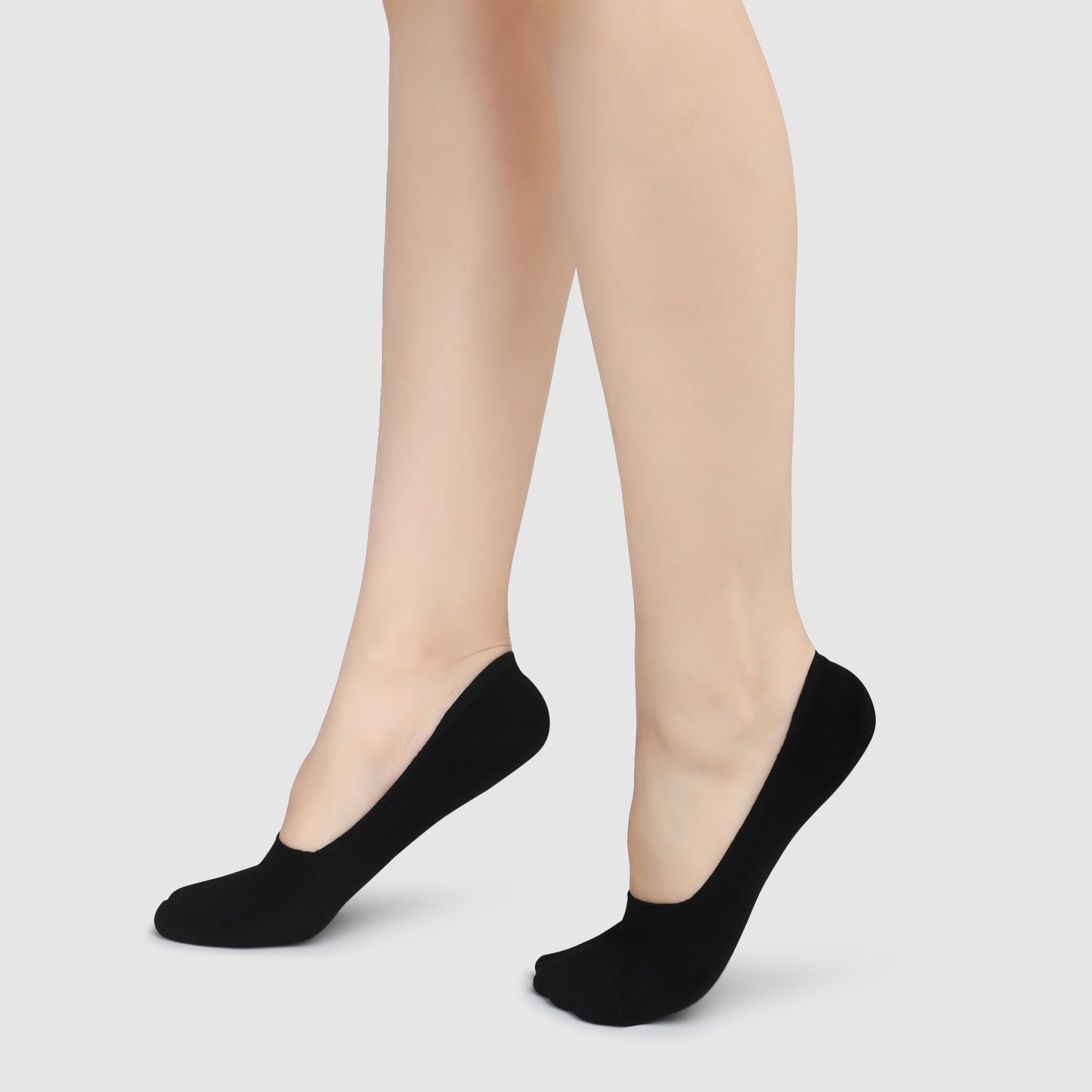Cotton Loafer Socks - Black