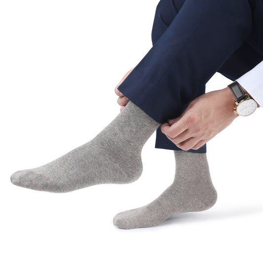 Men Crew Length Seamless Socks-Jaspe Green