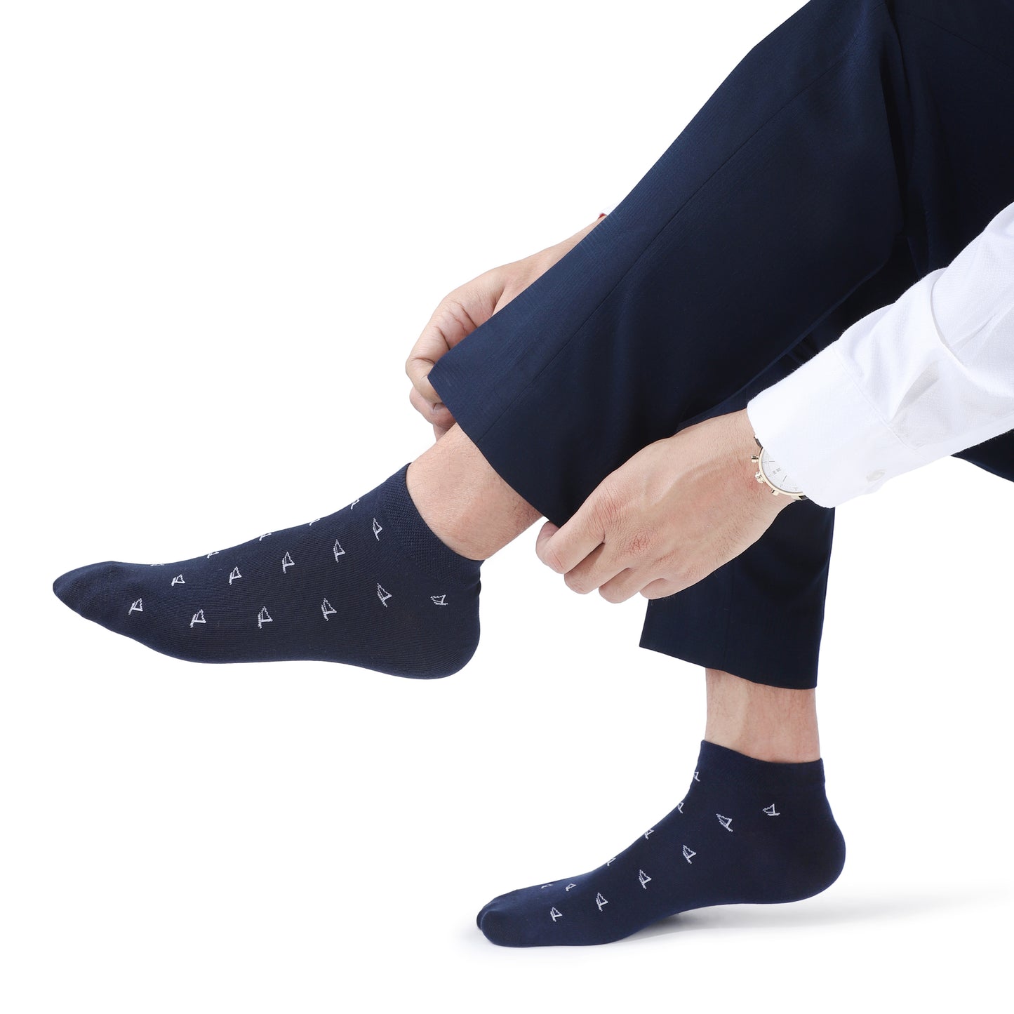 Men Sneaker Length Socks- Navy Blue