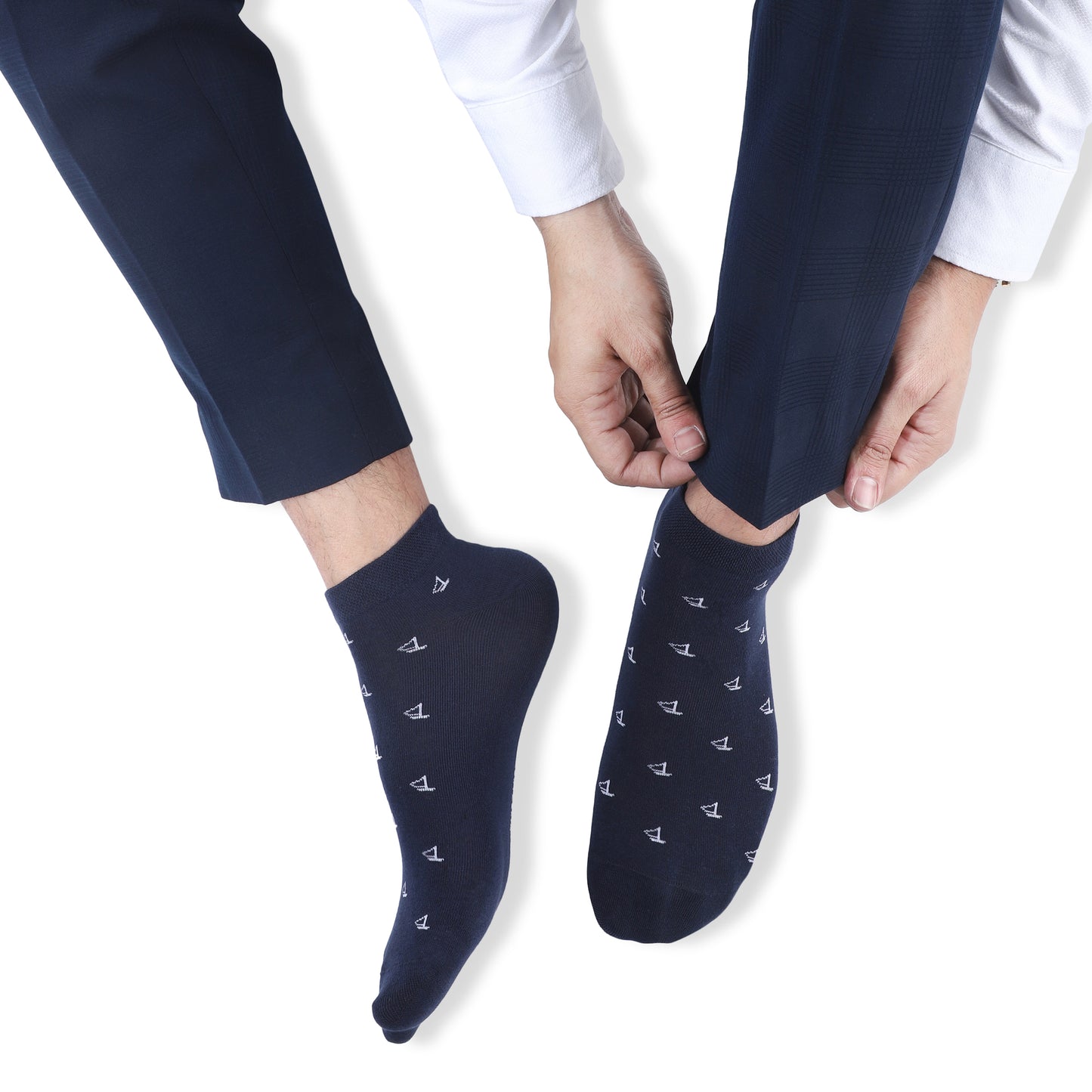 Men Sneaker Length Socks- Navy Blue