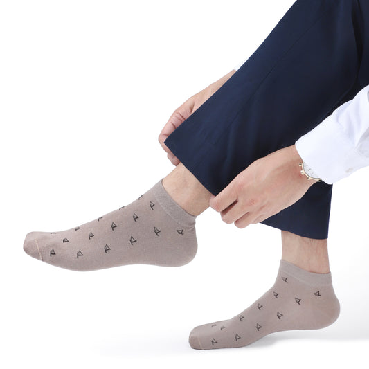 Men Sneaker Length Socks- Beige