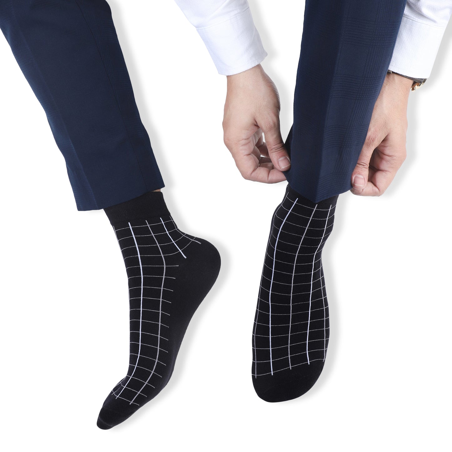 Men Ankle Length Socks- Black