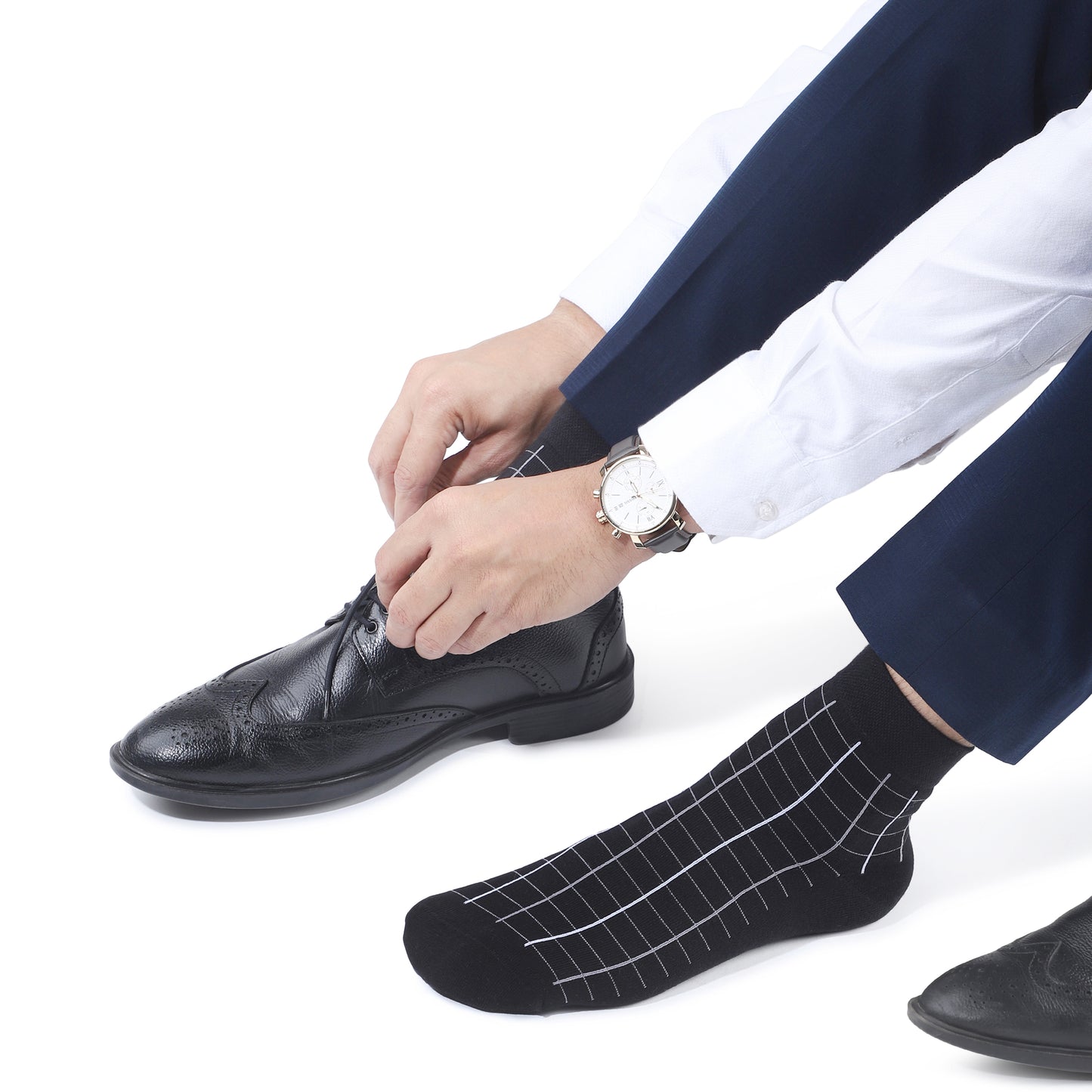 Men Ankle Length Socks- Black