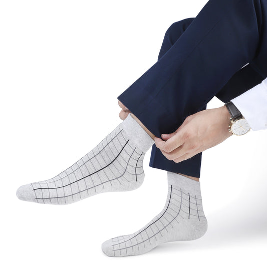 Men Ankle Length Socks- Light Grey