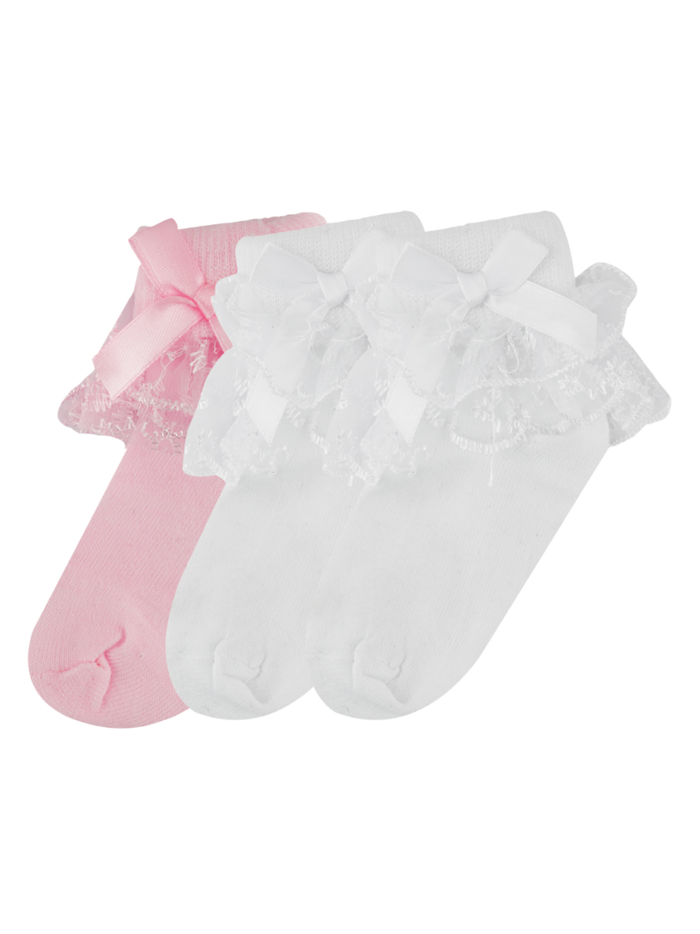 Kids Frill Cotton Socks for Children - Pack of 3 (Assorted)