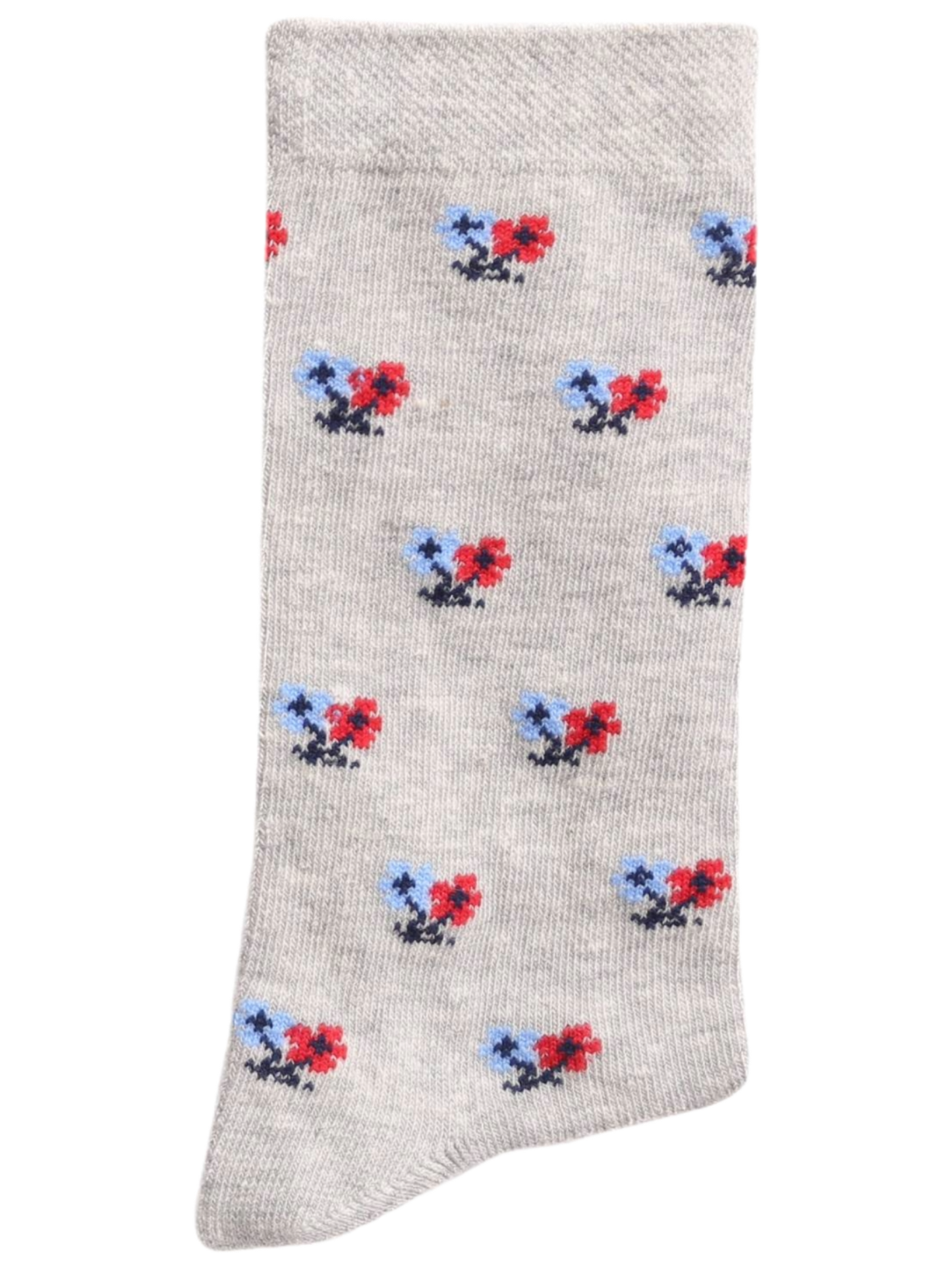 Floral Pattern Regular Thumb Socks (Multicolor)
