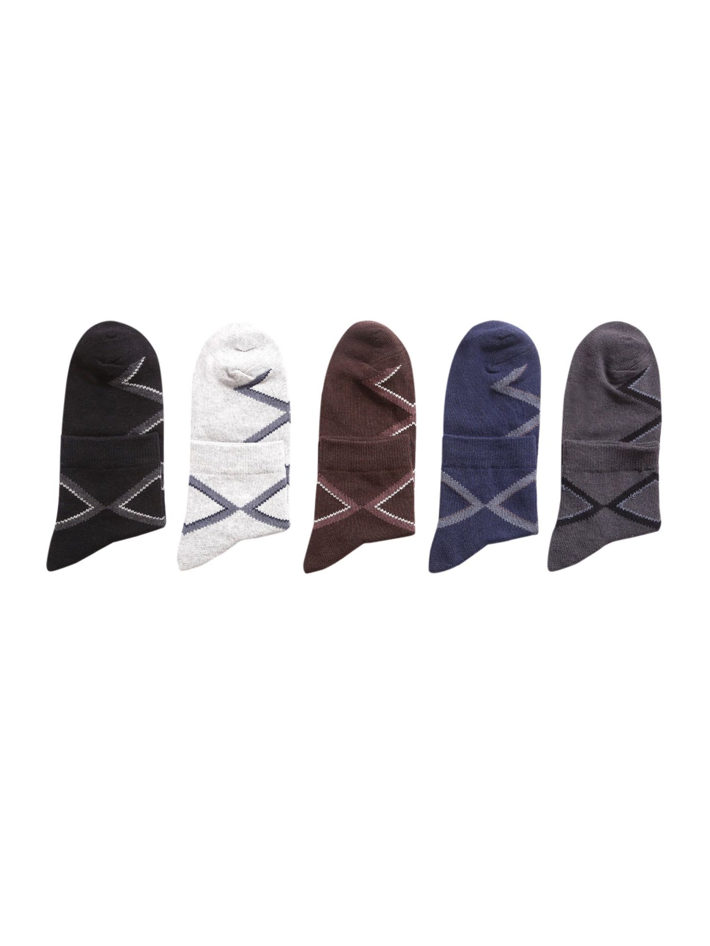 Ankle Length Men Seamless Cotton Socks Combo of 5