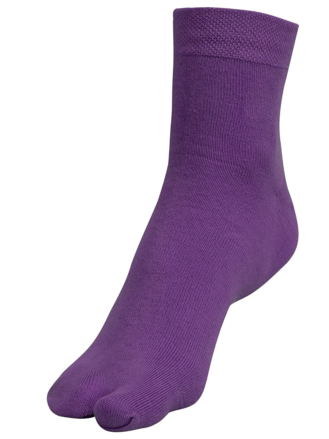 Ankle Length Thumb Socks - Purple