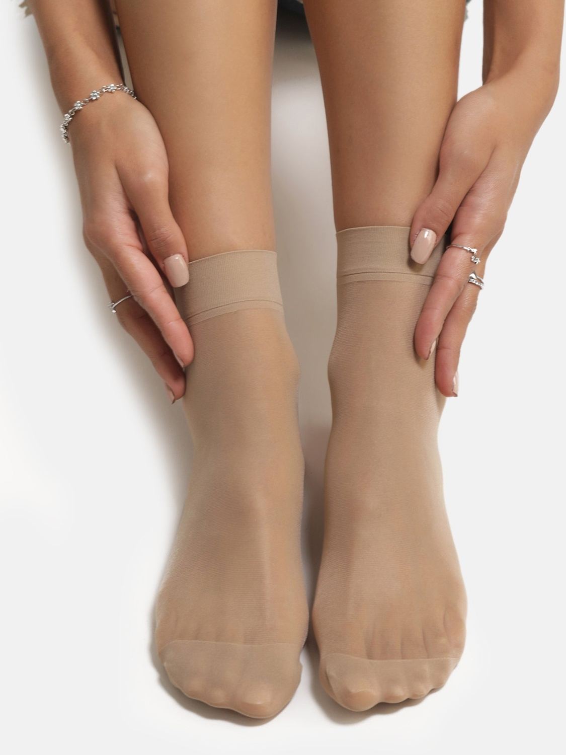 Sheer Ankle Socks- Skin