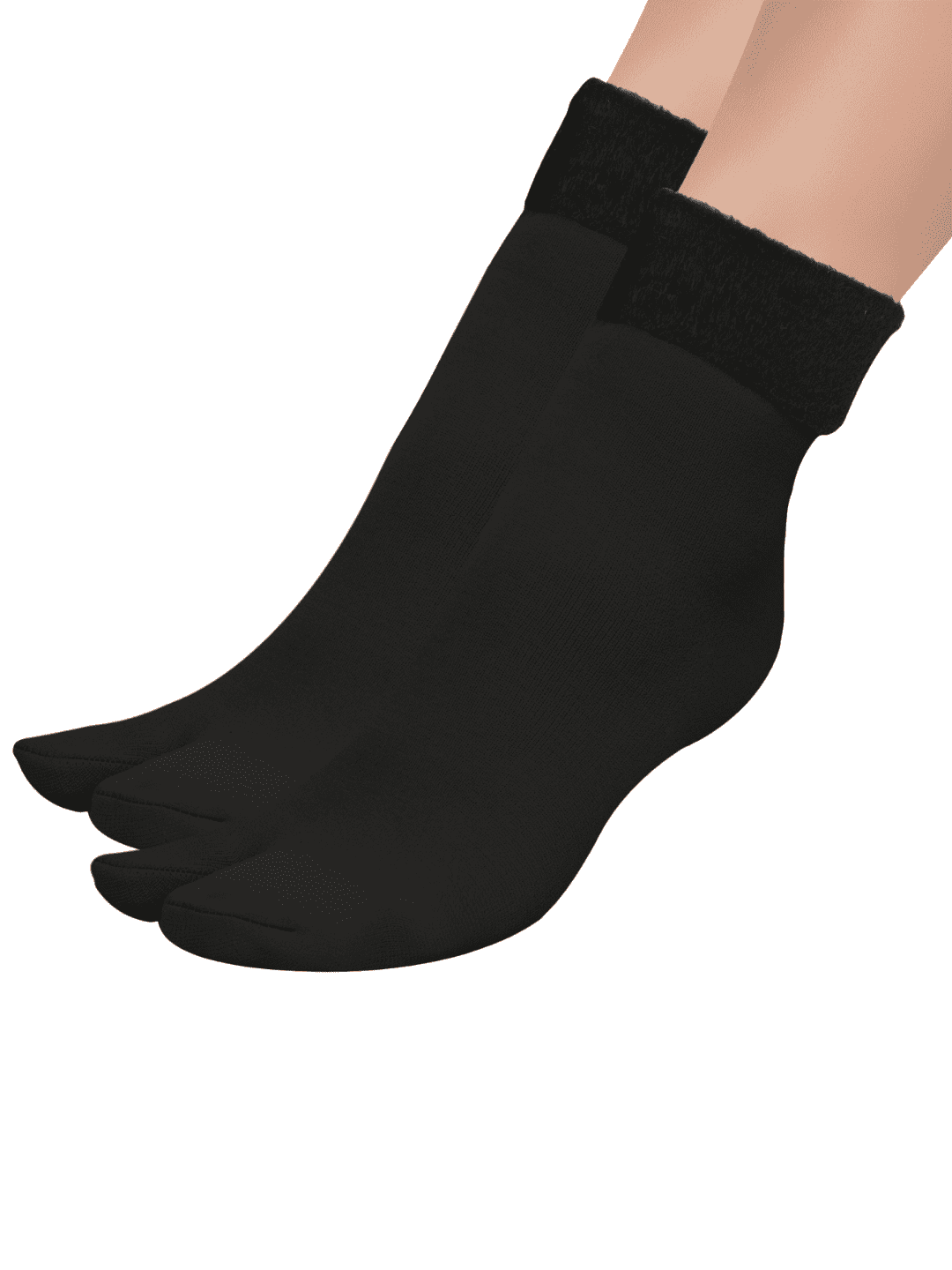 Fur Thumb Socks - Black