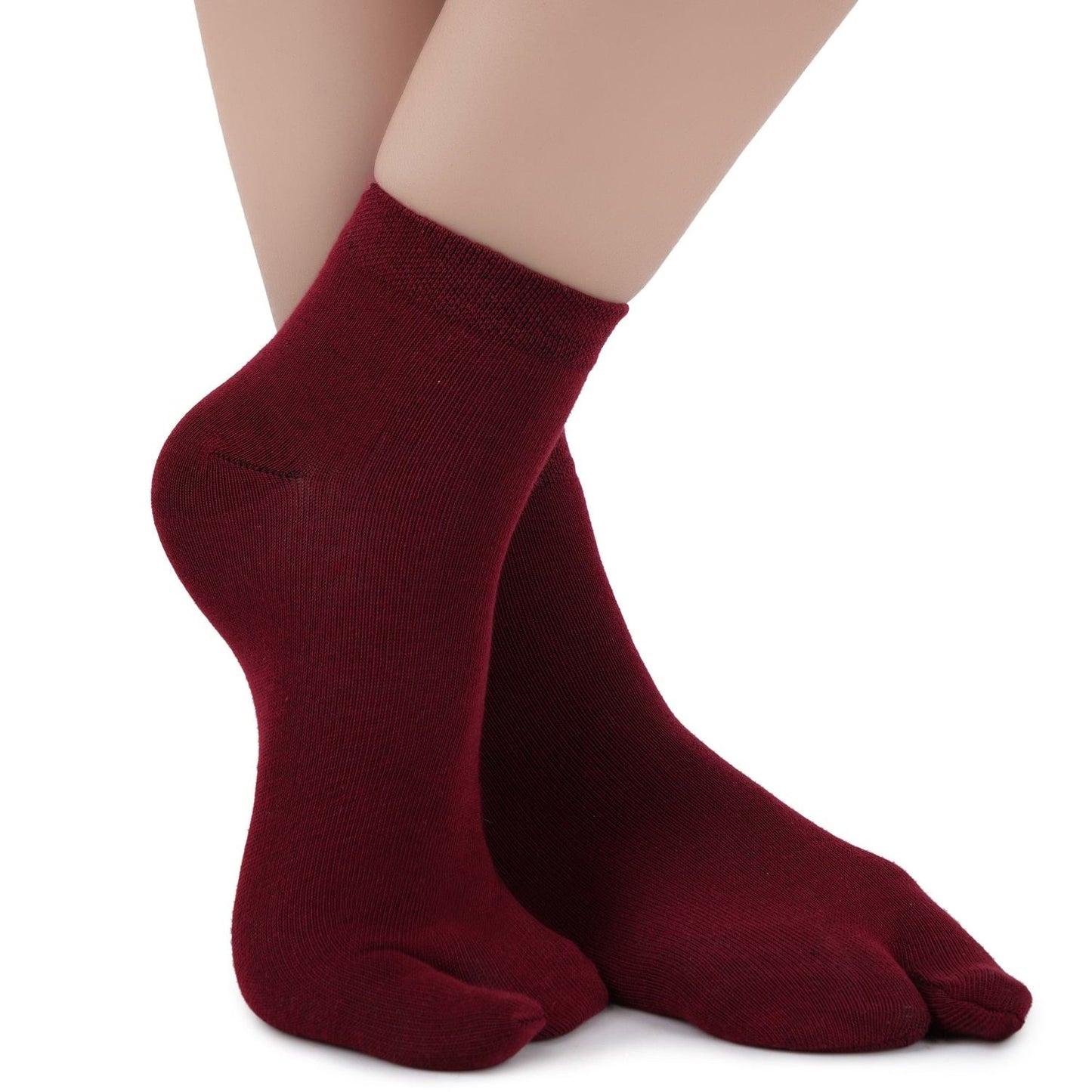 Ankle Thumb Socks - Maroon