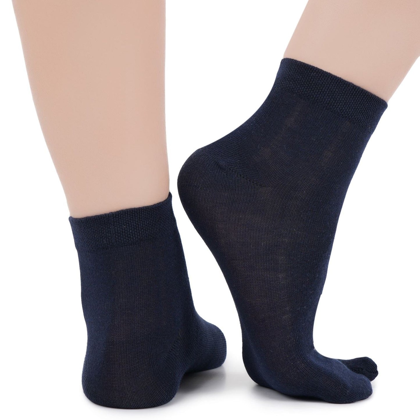 Ankle Length Thumb Socks - Navy Blue