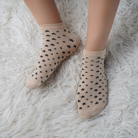 Star Pattern Sneaker Socks (Skin)