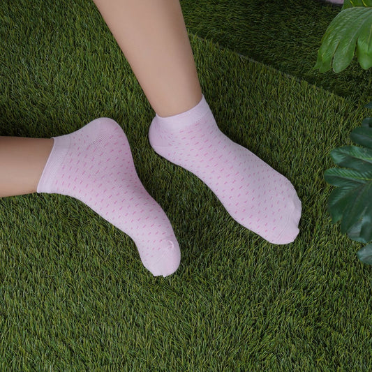 Dotted Sneaker Socks (Pink)