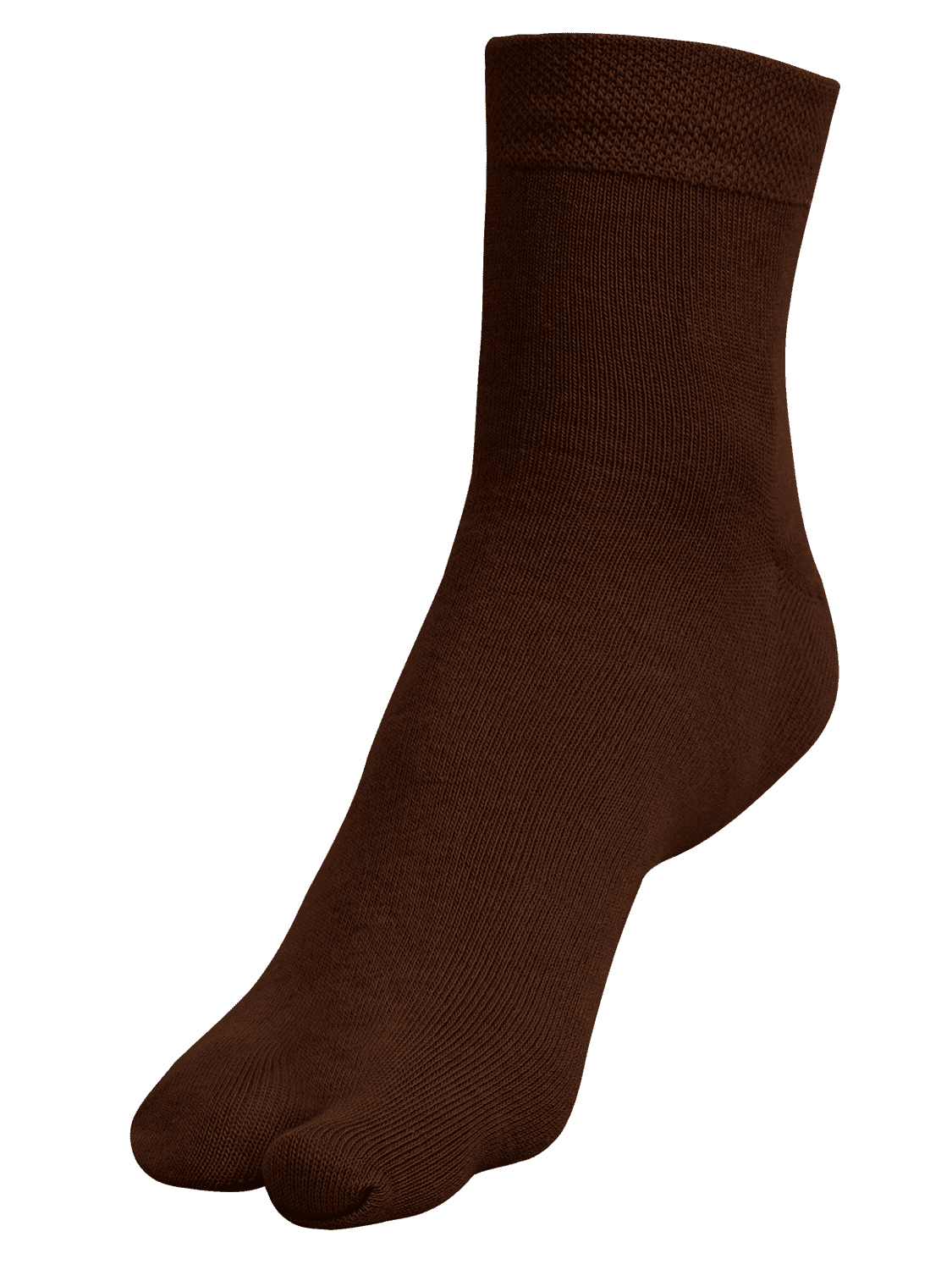 Ankle Length Thumb Socks - Brown