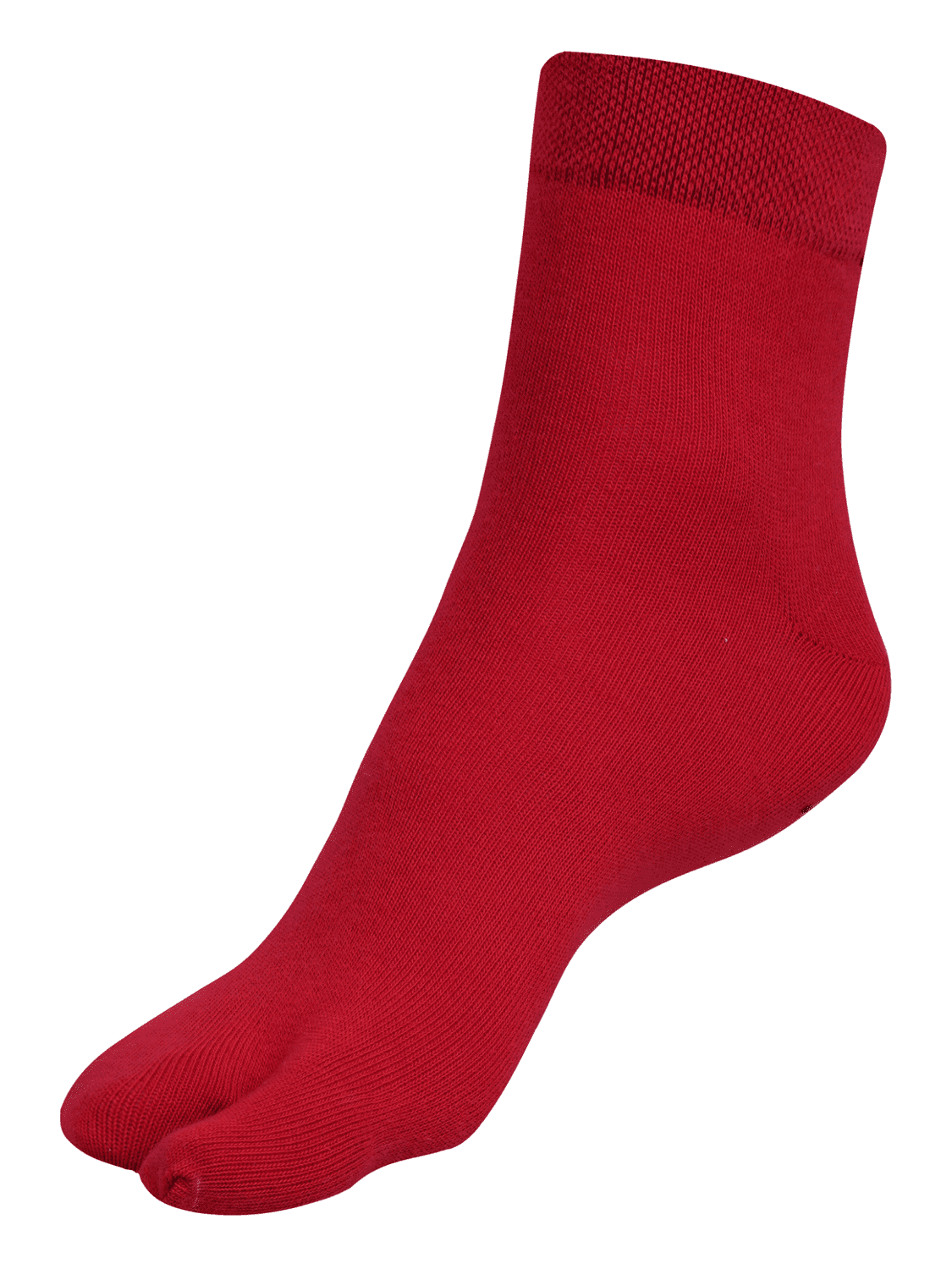 Ankle Length Thumb Socks - Red
